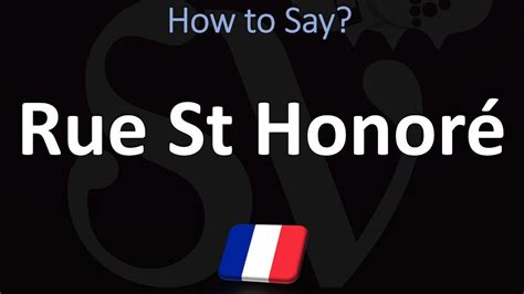 How to Pronounce ''Rue Saint.